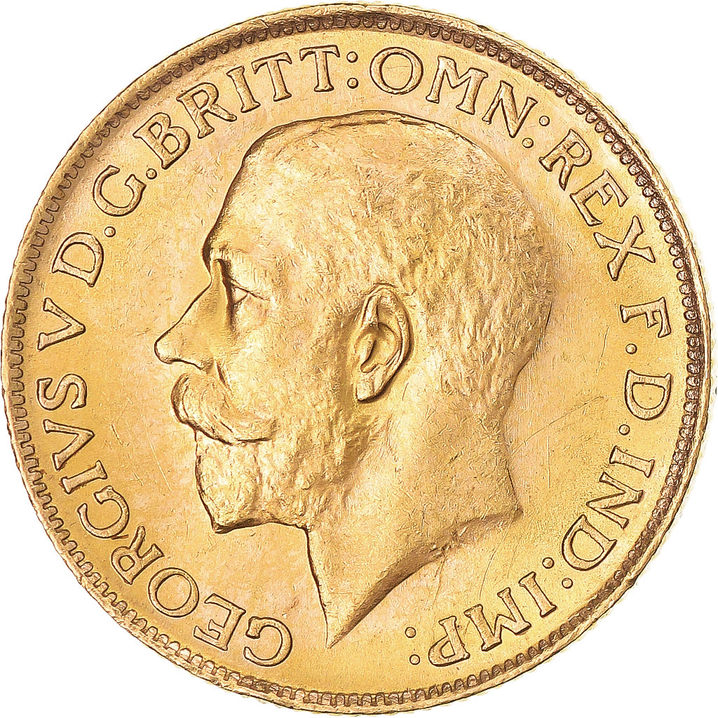 Coin, Australia, George V, Sovereign, 1915, Sydney, MS(63), Gold, KM:29
