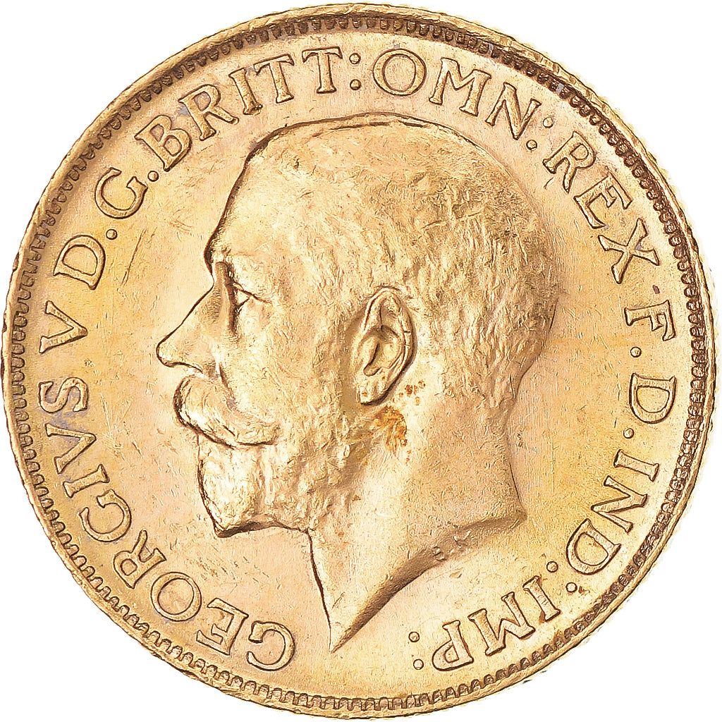 Moneda, Australia, George V, Sovereign, 1915, Sydney, SC, Oro, KM:29