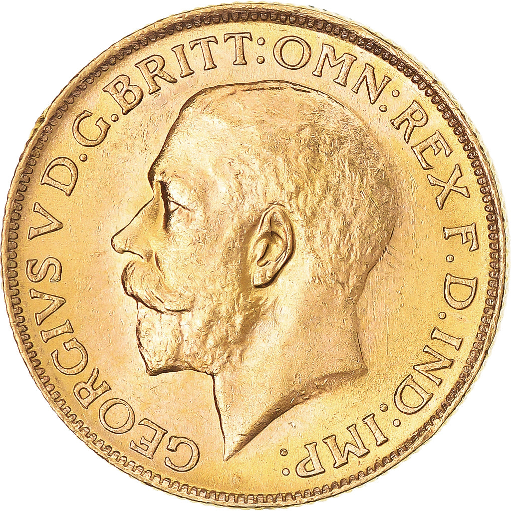 Coin, Australia, George V, Sovereign, 1915, Sydney, MS(63), Gold, KM:29