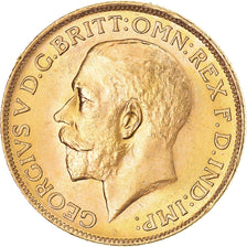 Coin, Australia, George V, Sovereign, 1915, Sydney, MS(63), Gold, KM:29