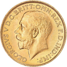 Monnaie, Australie, George V, Sovereign, 1915, Sydney, SPL, Or, KM:29