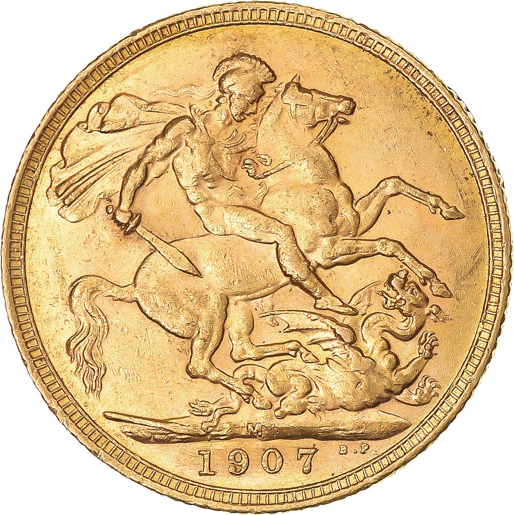 Monnaie, Australie, Edward VII, Sovereign, 1907, Melbourne, TTB+, Or, KM:15