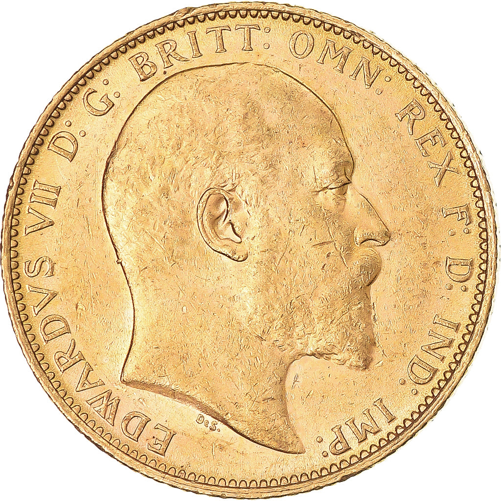 Coin, Australia, Edward VII, Sovereign, 1907, Melbourne, AU(55-58), Gold, KM:15