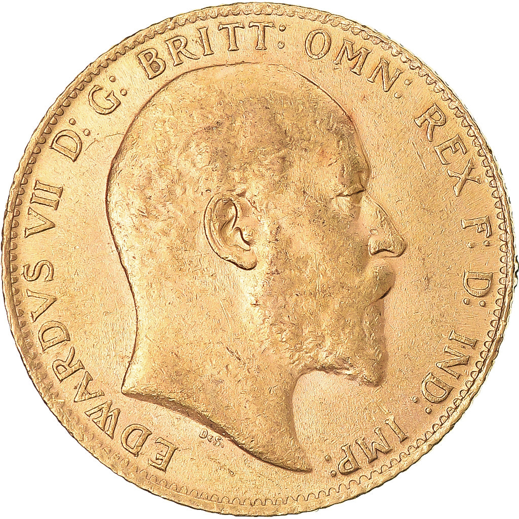 Coin, Great Britain, Edward VII, Sovereign, 1906, London, AU(55-58), Gold