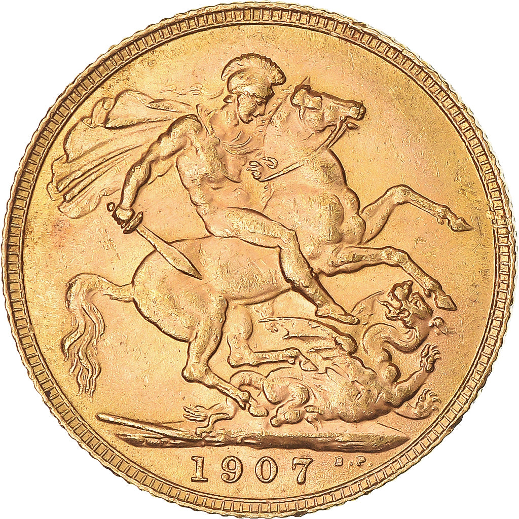Monnaie, Grande-Bretagne, Edward VII, Sovereign, 1907, SUP, Or, KM:805