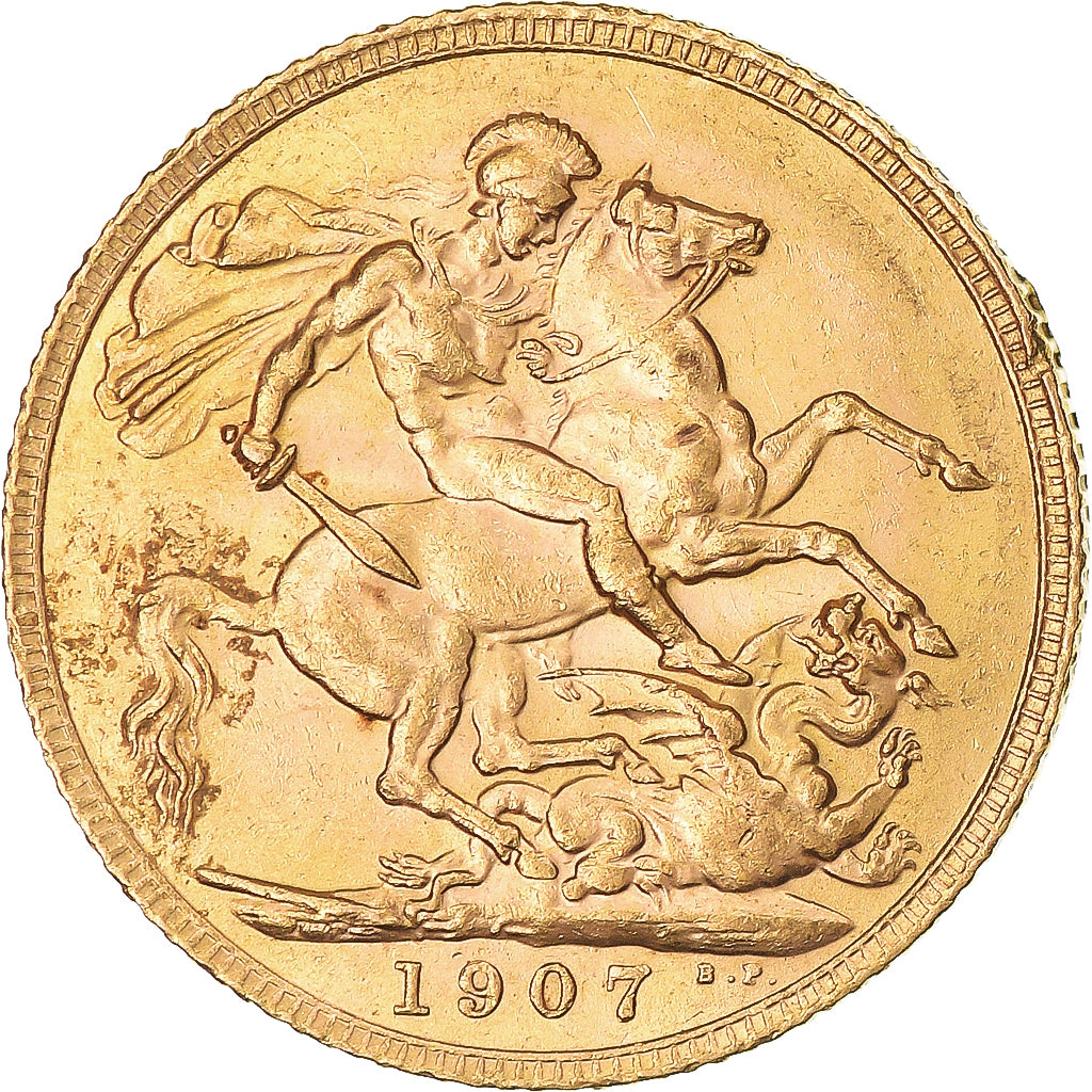 Monnaie, Grande-Bretagne, Edward VII, Sovereign, 1907, SUP, Or, KM:805