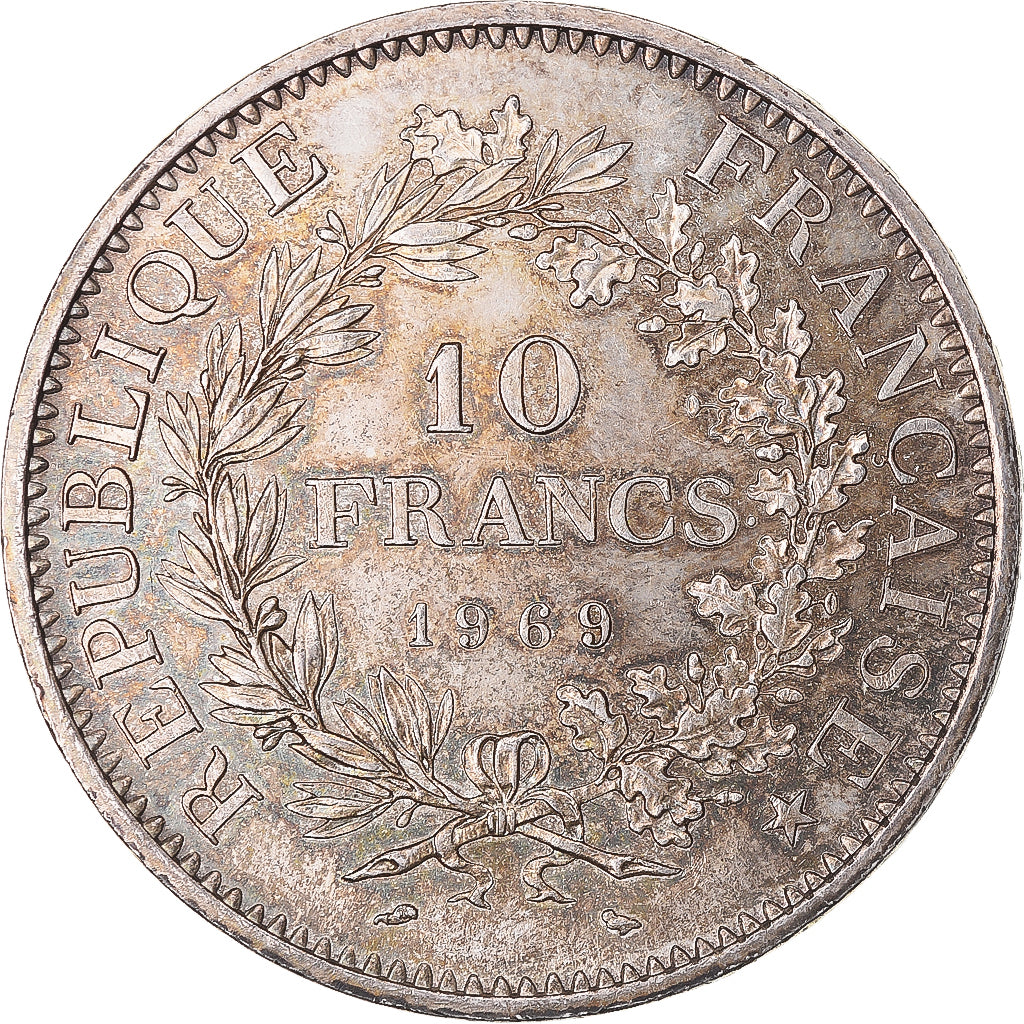 Coin, France, Hercule, 10 Francs, 1969, Paris, MS(60-62), Silver, KM:932