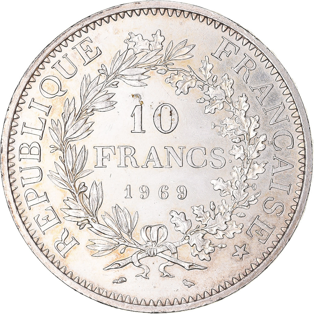 Coin, France, Hercule, 10 Francs, 1969, Paris, MS(60-62), Silver, KM:932