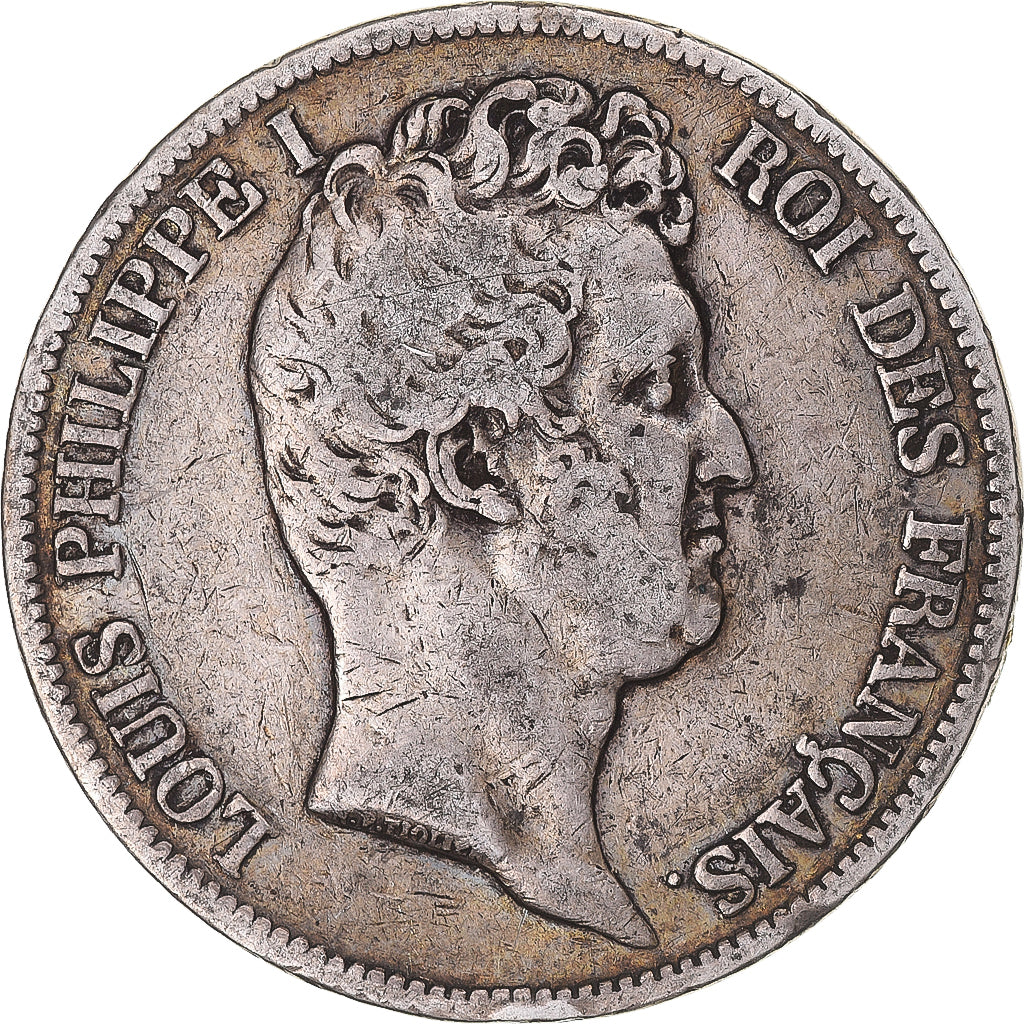 Coin, France, Louis-Philippe, 5 Francs, 1831, Lyon, VF(20-25), Silver, KM:735.4