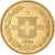 Moneda, Suiza, 20 Francs, 1896, Bern, MBC, Oro, KM:31.3