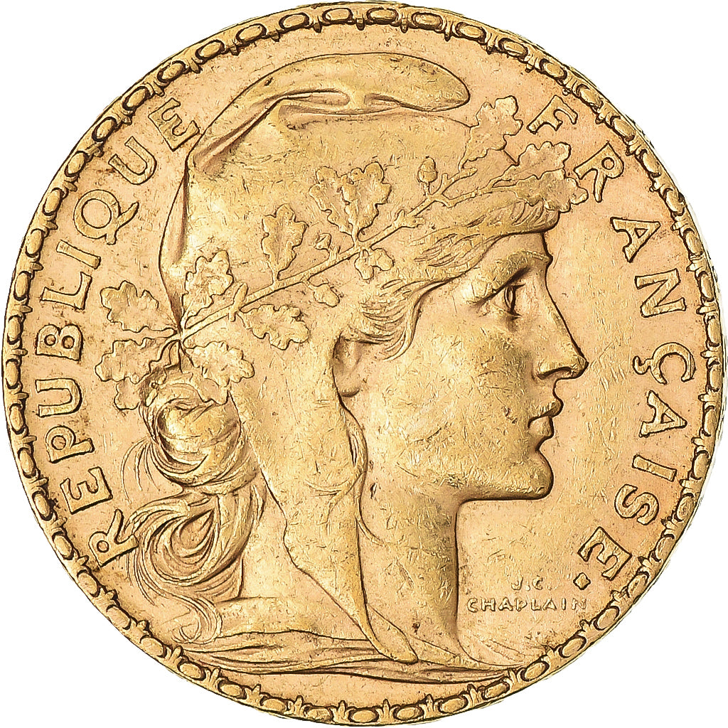 Coin, France, Marianne, 20 Francs, 1900, Paris, EF(40-45), Gold, KM:847