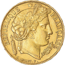 Moeda, França, Cérès, 20 Francs, 1851, Paris, AU(50-53), Dourado, KM:762, Le