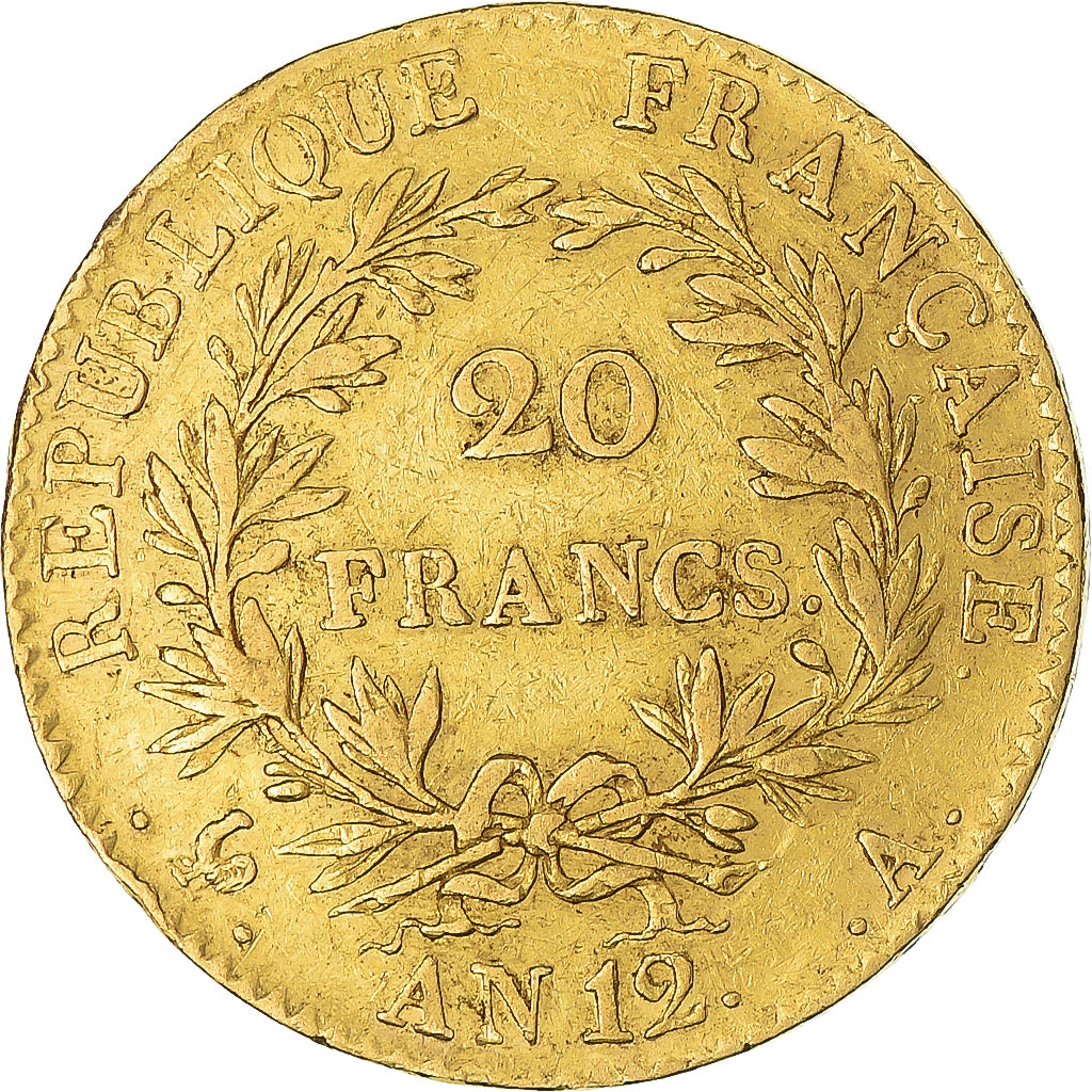 Münze, Frankreich, Napoléon I, 20 Francs, An 12, Paris, SS, Gold, KM:651