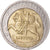 Lithuania, 2 Euro, 2015, error misaligned core, AU(50-53), Bi-Metallic, KM:New