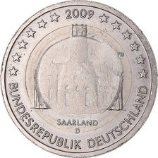 Germany, 2 Euro, Saarland, 2009, Munich, error wrong core, MS(63), Bi-Metallic
