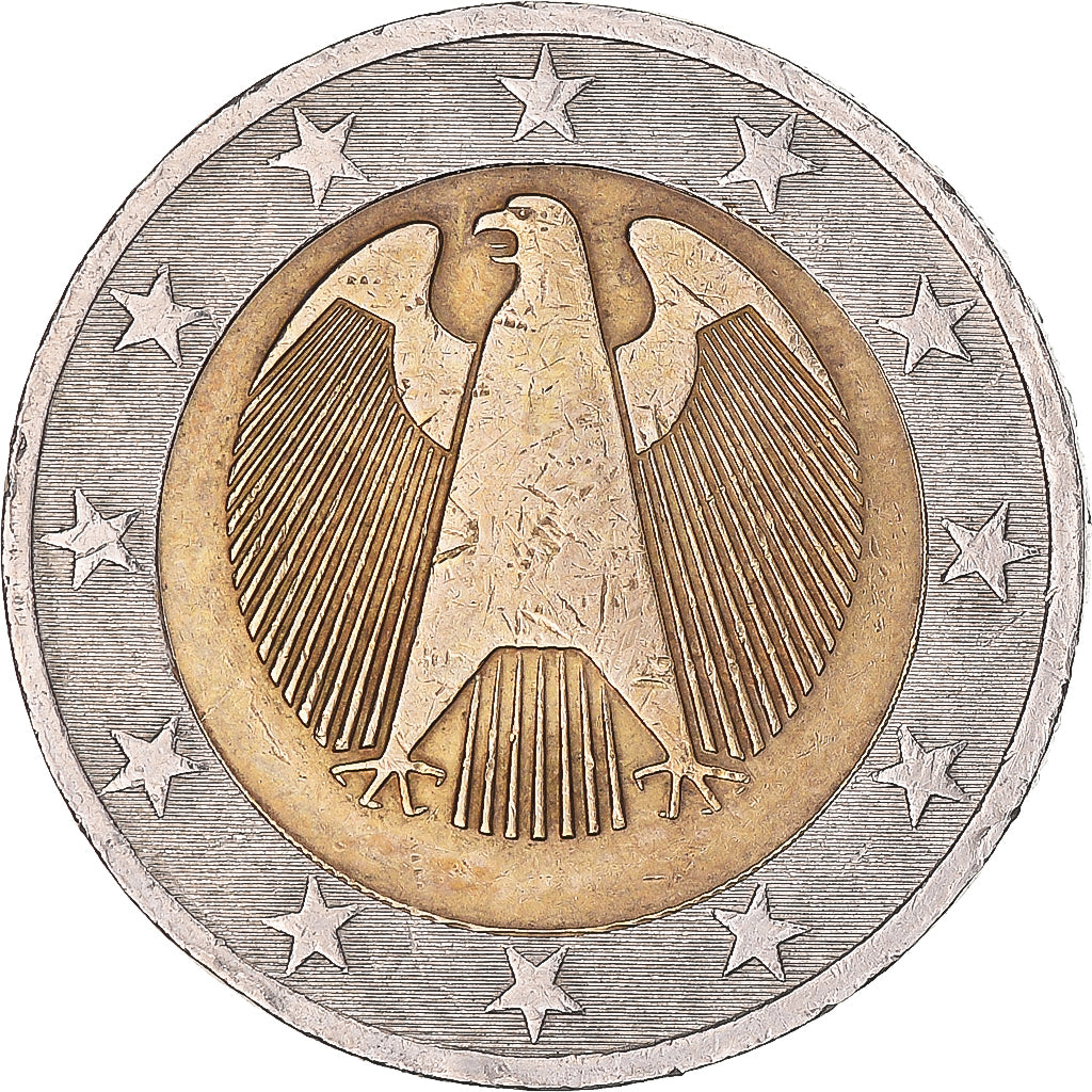 Germania, 2 Euro, Trial Turning Star with 5DM edge, BB, Bi-metallico