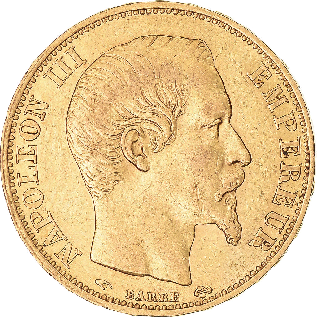 Moeda, França, Napoléon III, 20 Francs, 1860/50, Paris, EF(40-45), Dourado