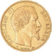 Moeda, França, Napoléon III, 20 Francs, 1860/50, Paris, EF(40-45), Dourado