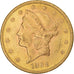 Moneta, USA, Liberty Head, $20, Double Eagle, 1892, U.S. Mint, San Francisco
