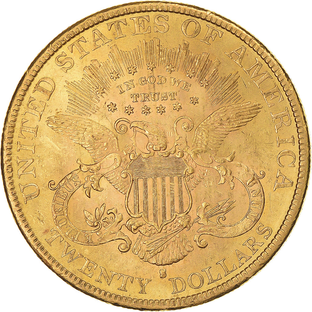 Coin, United States, Liberty Head, $20, Double Eagle, 1892, U.S. Mint, San