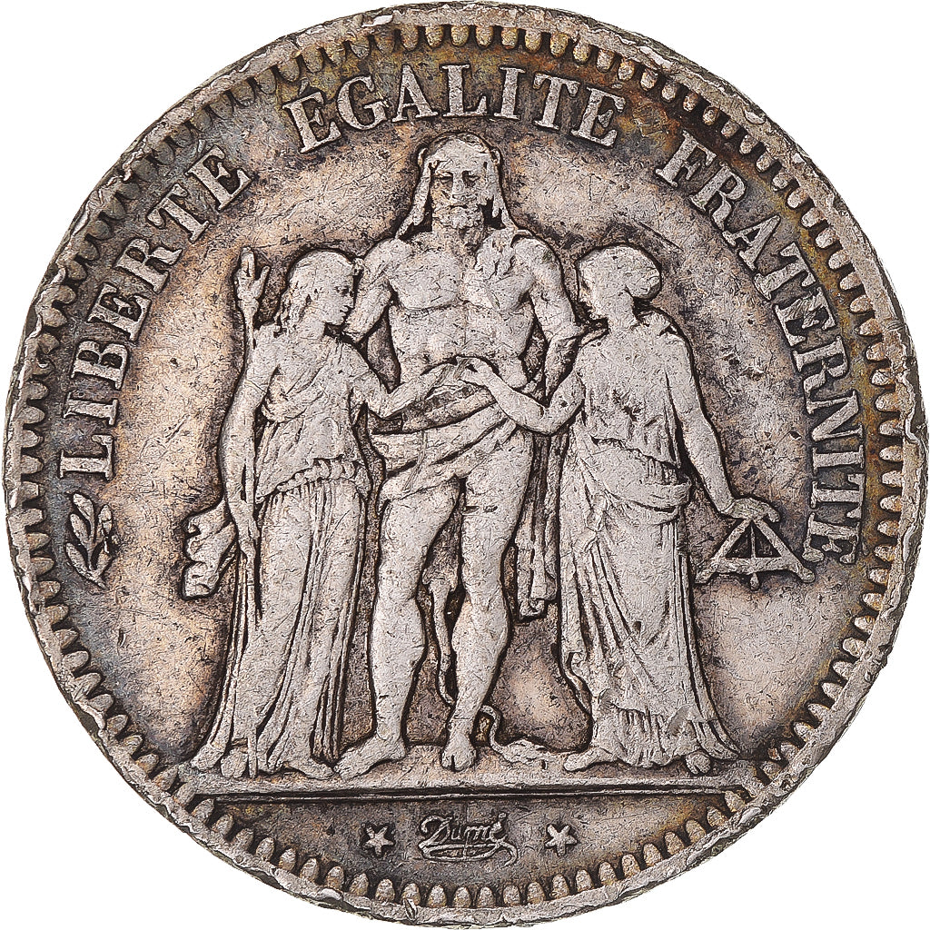 Coin, France, Hercule, 5 Francs, 1849, Strasbourg, VF(20-25), Silver, KM:756.2
