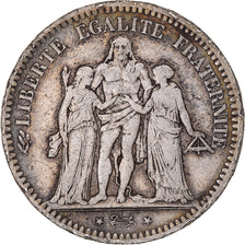 Coin, France, Hercule, 5 Francs, 1849, Strasbourg, VF(20-25), Silver, KM:756.2
