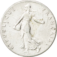 Moneda, Francia, Semeuse, 50 Centimes, 1919, MBC, Plata, KM:854, Gadoury:420
