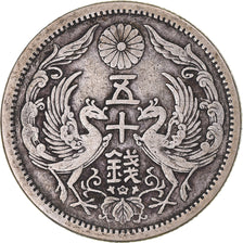 Coin, Japan, Yoshihito, 50 Sen, 1922, EF(40-45), Silver, KM:46