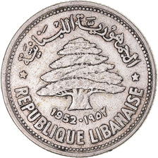 Moneta, Libano, 50 Piastres, 1952, BB, Argento