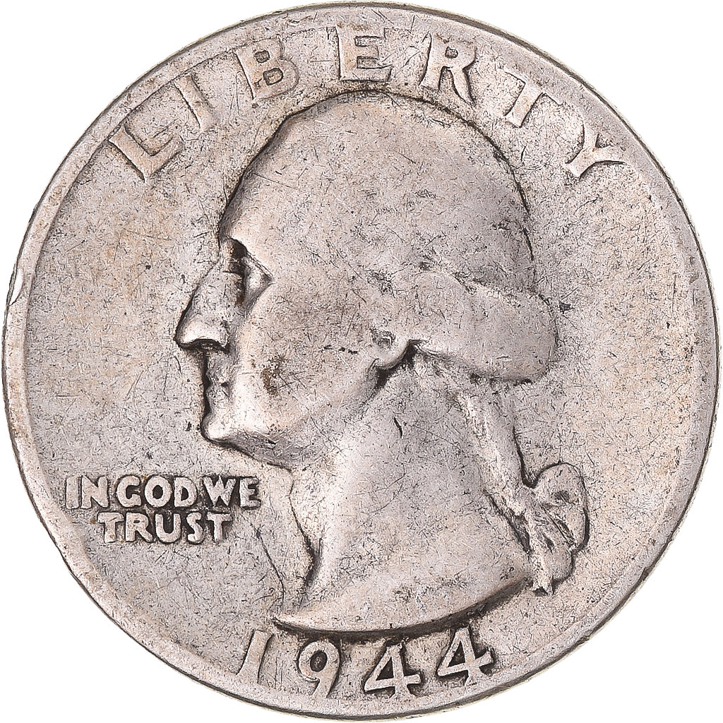 Monnaie, États-Unis, Washington Quarter, Quarter, 1944, U.S. Mint