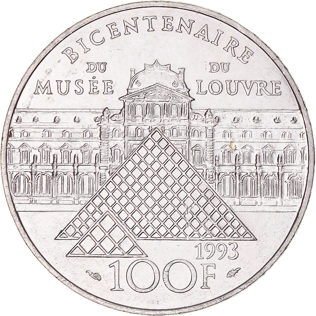 Coin, France, Liberté guidant le peuple, 100 Francs, 1993, MS(60-62), Silver