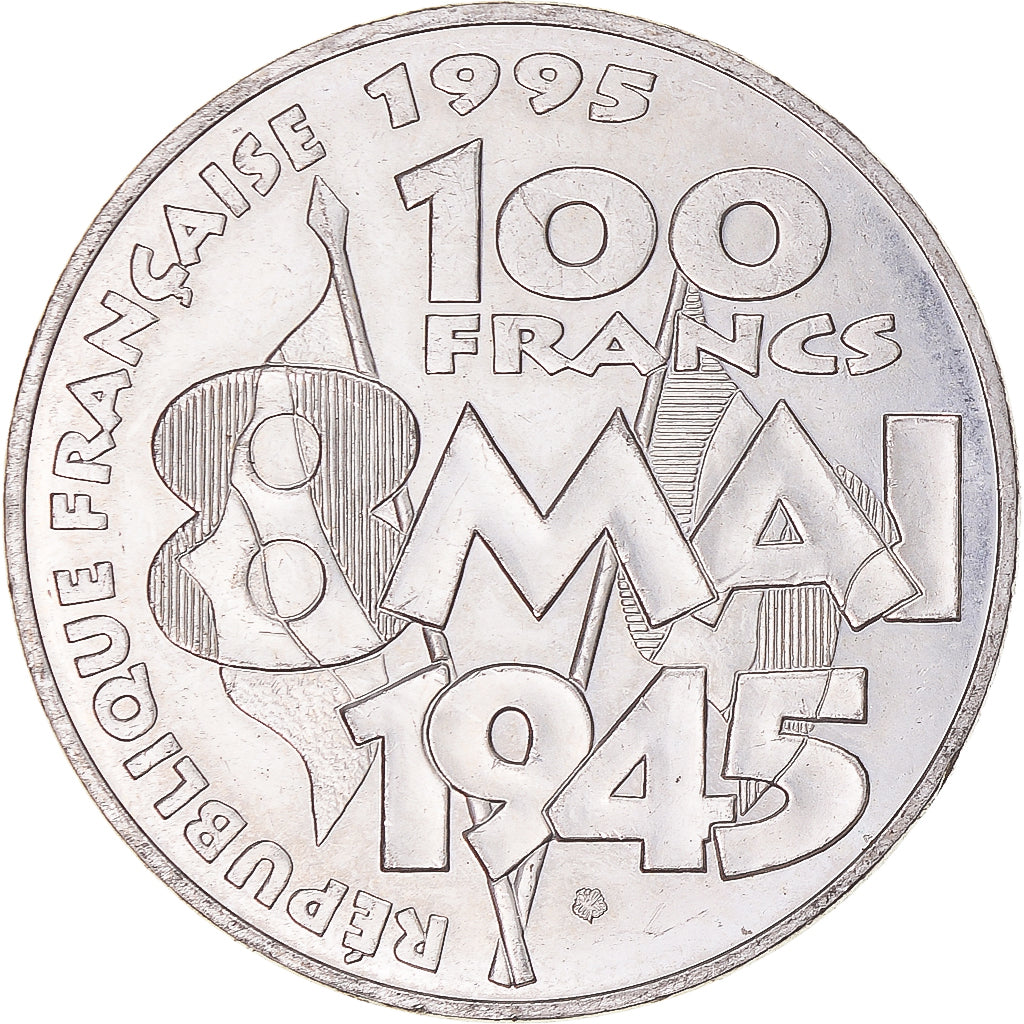 Coin, France, 8 mai 1945, 100 Francs, 1995, MS(63), Silver, KM:1116.1