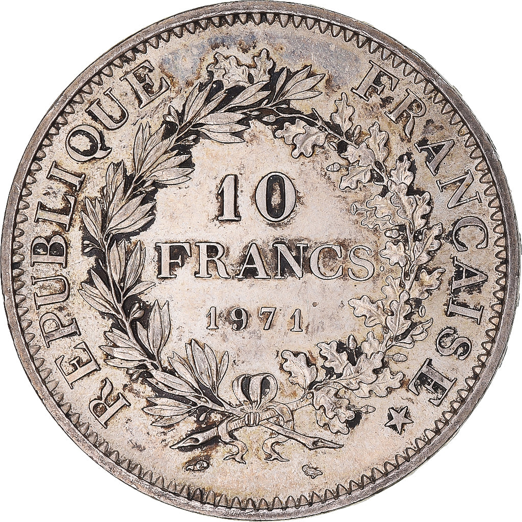 Coin, France, Hercule, 10 Francs, 1971, Paris, AU(55-58), Silver, KM:932
