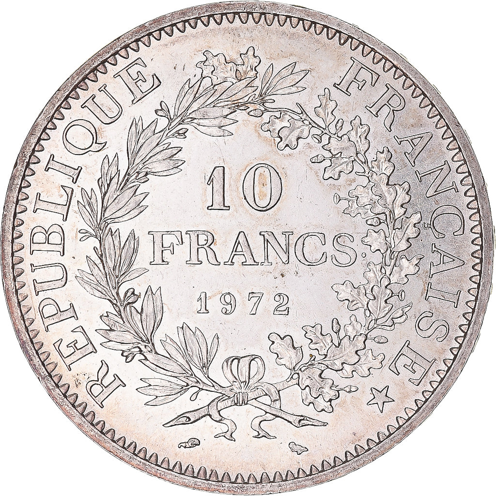 Coin, France, Hercule, 10 Francs, 1972, Paris, MS(60-62), Silver, KM:932