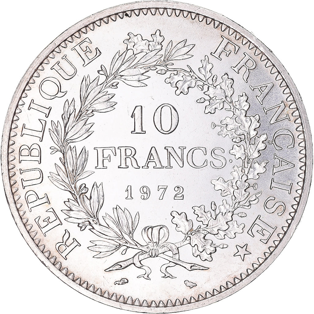 Coin, France, Hercule, 10 Francs, 1972, Paris, MS(63), Silver, KM:932