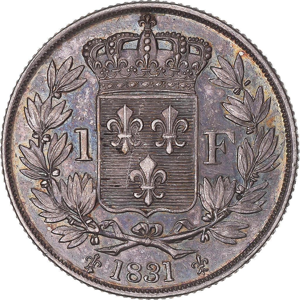 Coin, France, Henri V, Franc, 1831, Paris, AU(55-58), Silver, Gadoury:451
