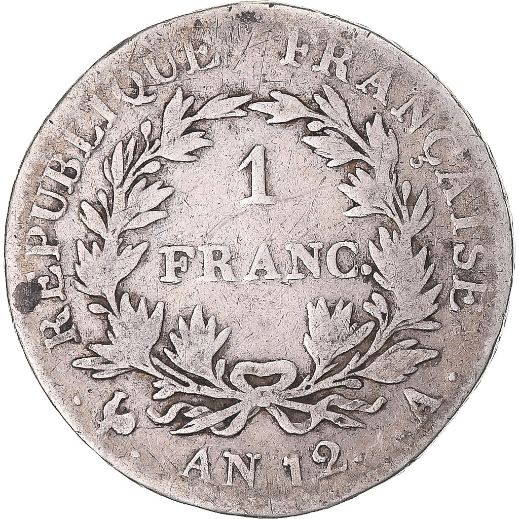 Moneta, Francja, Napoléon I, Franc, An 12, Paris, F(12-15), Srebro, KM:649.1