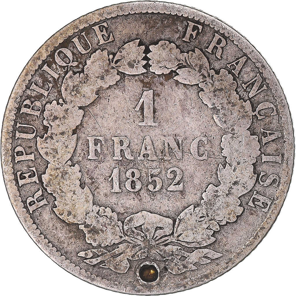 Münze, Frankreich, Napoleon III, Franc, 1852, Paris, SGE+, Silber, KM:772