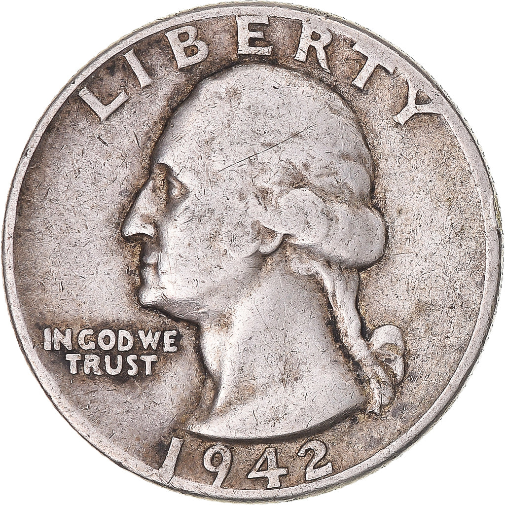Coin, United States, Washington, Quarter, 1942, Philadelphia, EF(40-45), Silver