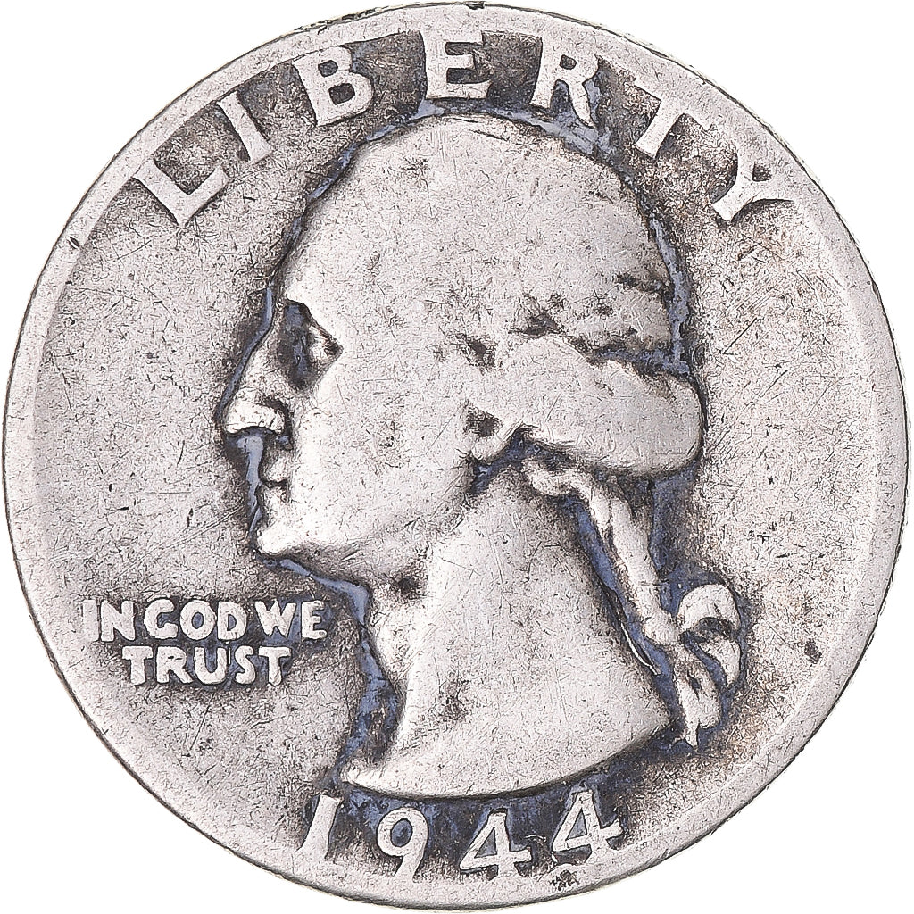 Coin, United States, Washington Quarter, Quarter, 1944, U.S. Mint, Philadelphia