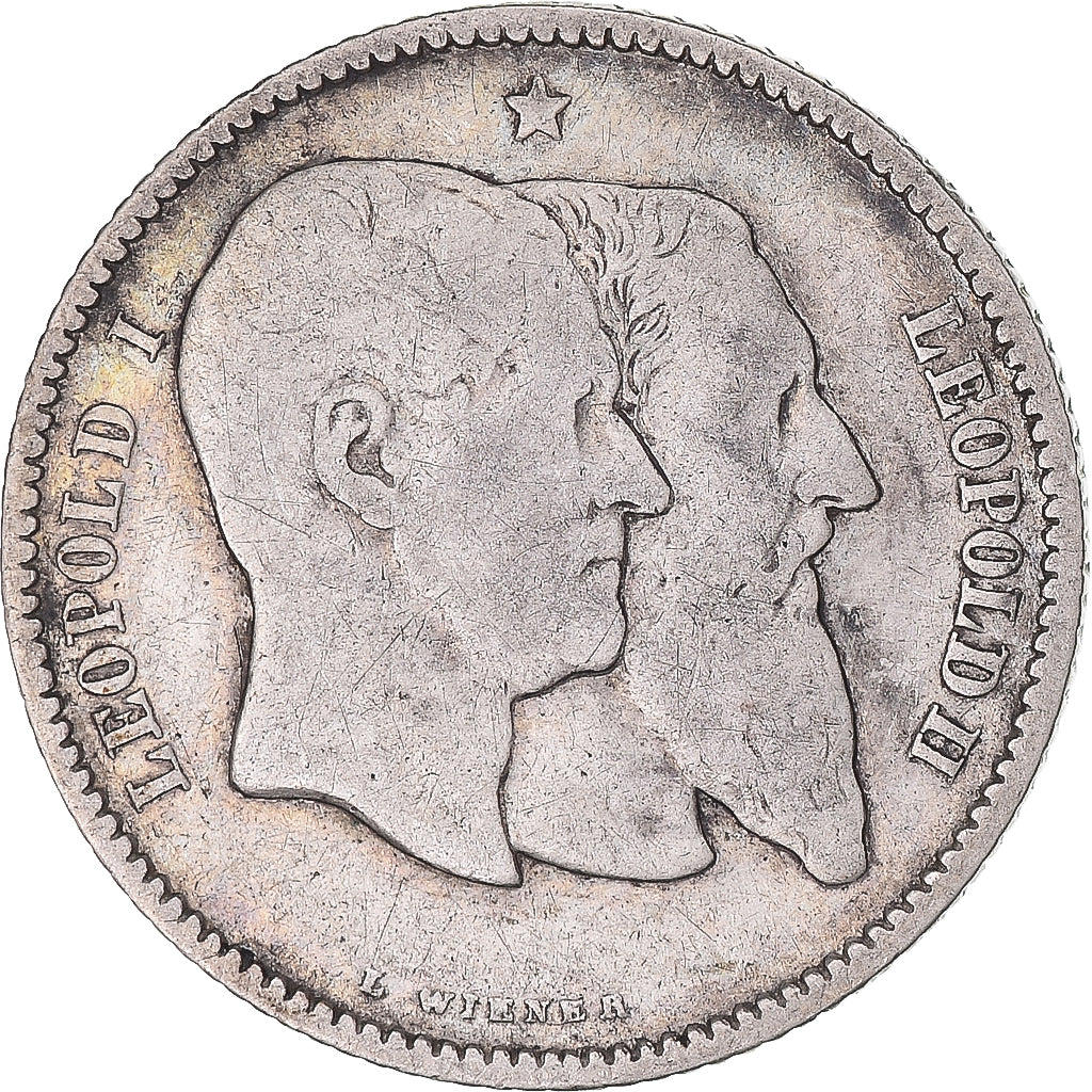 Coin, Belgium, Leopold II, Franc, 1880, VF(20-25), Silver, KM:38