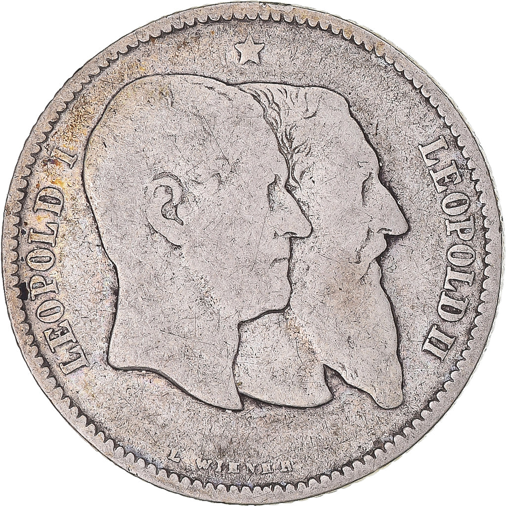Coin, Belgium, Leopold II, Franc, 1880, VF(20-25), Silver, KM:38