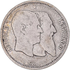 Coin, Belgium, Leopold II, Franc, 1880, VF(20-25), Silver, KM:38