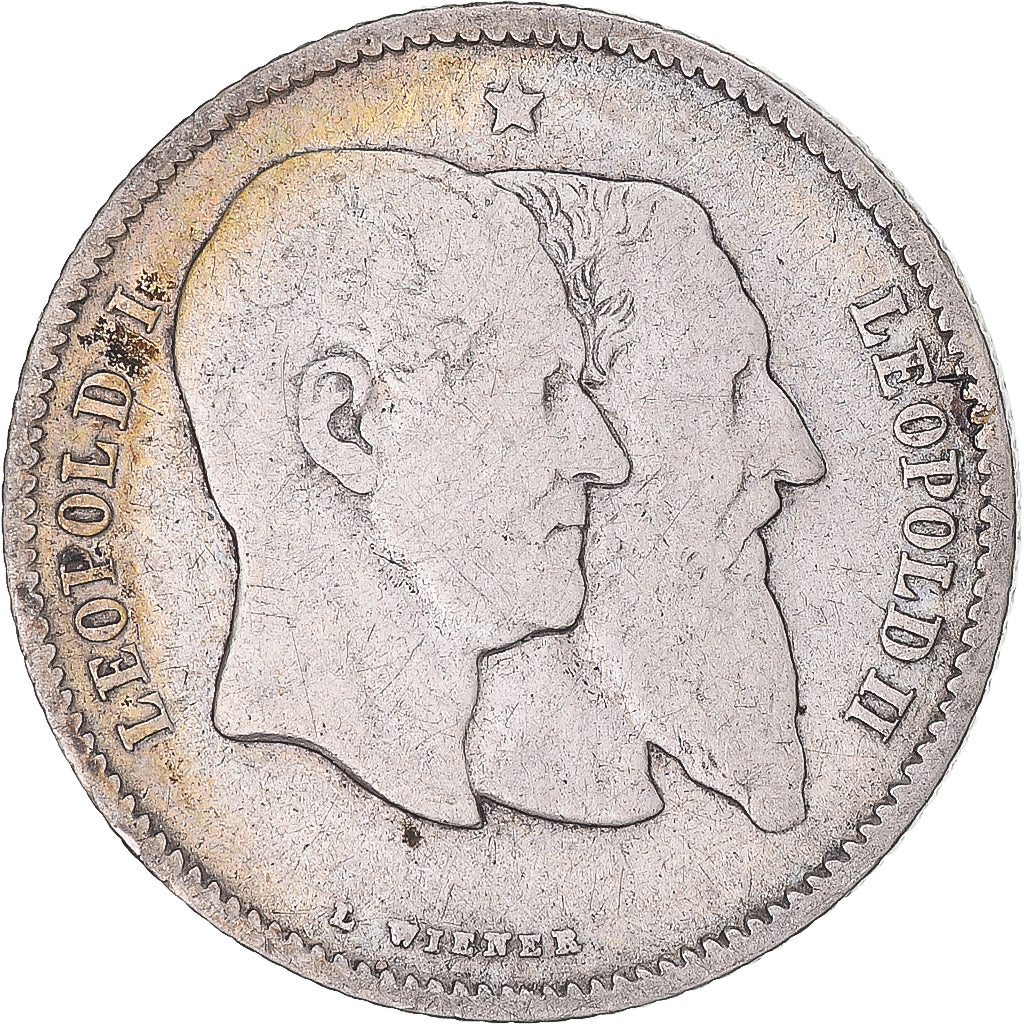 Coin, Belgium, Leopold II, Franc, 1880, VF(20-25), Silver, KM:38