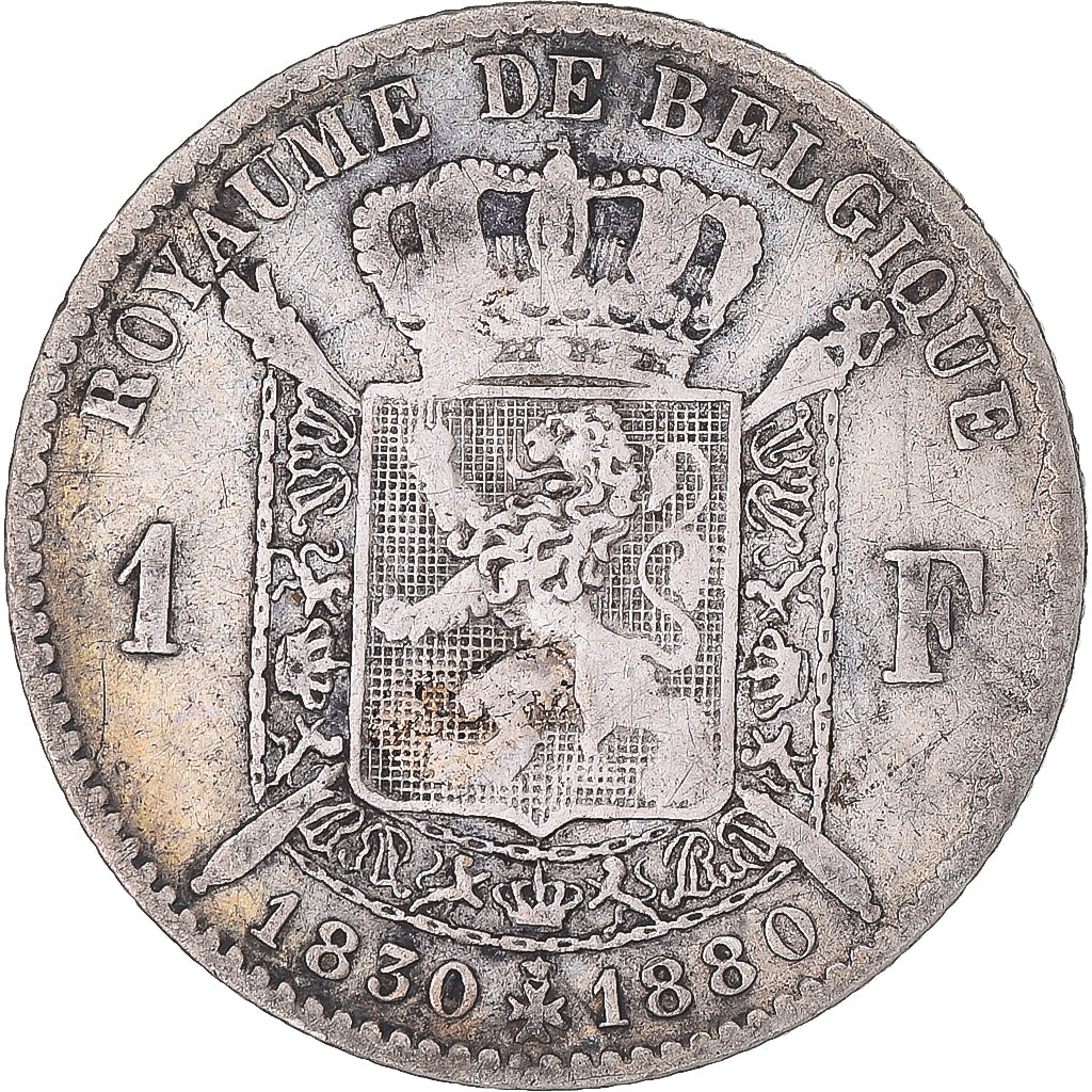 Coin, Belgium, Leopold II, Franc, 1880, VF(20-25), Silver, KM:38