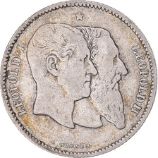 Coin, Belgium, Leopold II, Franc, 1880, VF(30-35), Silver, KM:38