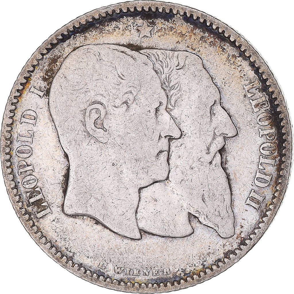 Coin, Belgium, Leopold II, Franc, 1880, VF(30-35), Silver, KM:38