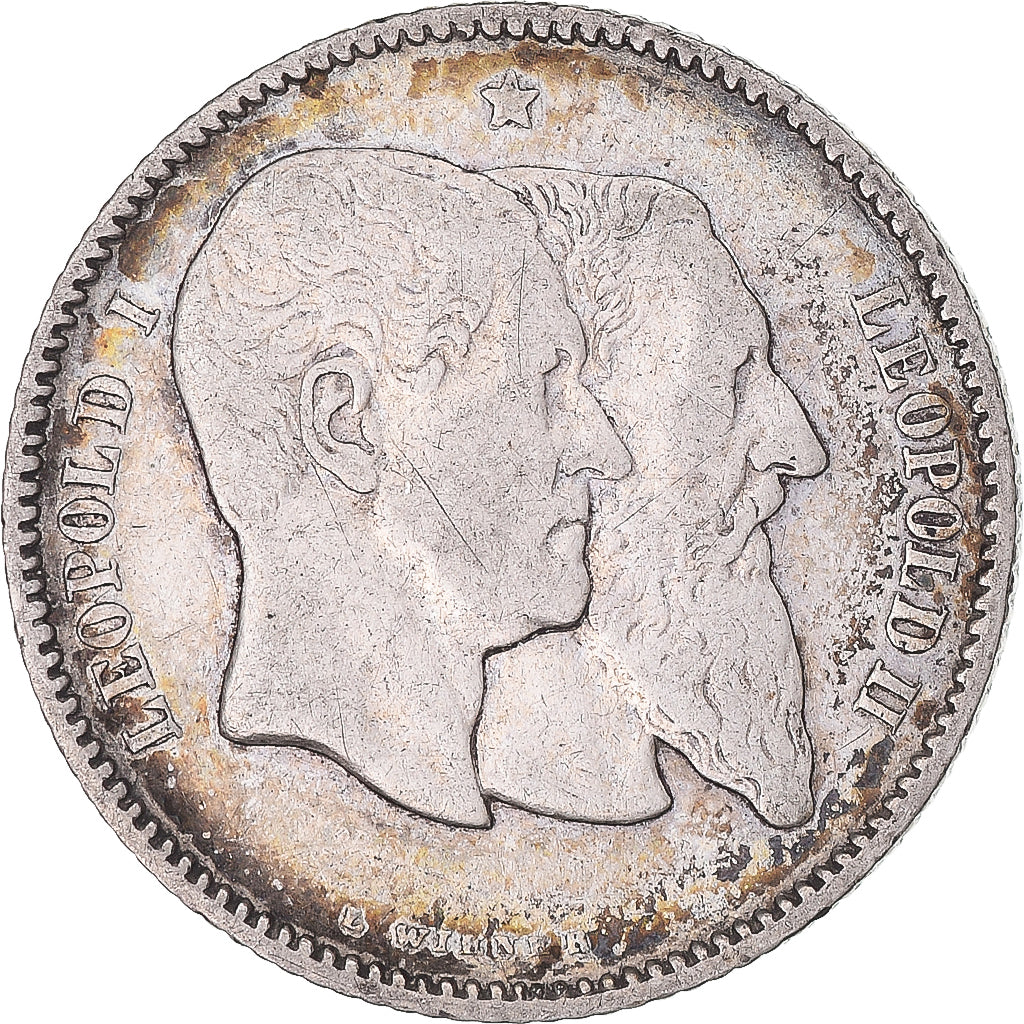 Coin, Belgium, Leopold II, Franc, 1880, EF(40-45), Silver, KM:38