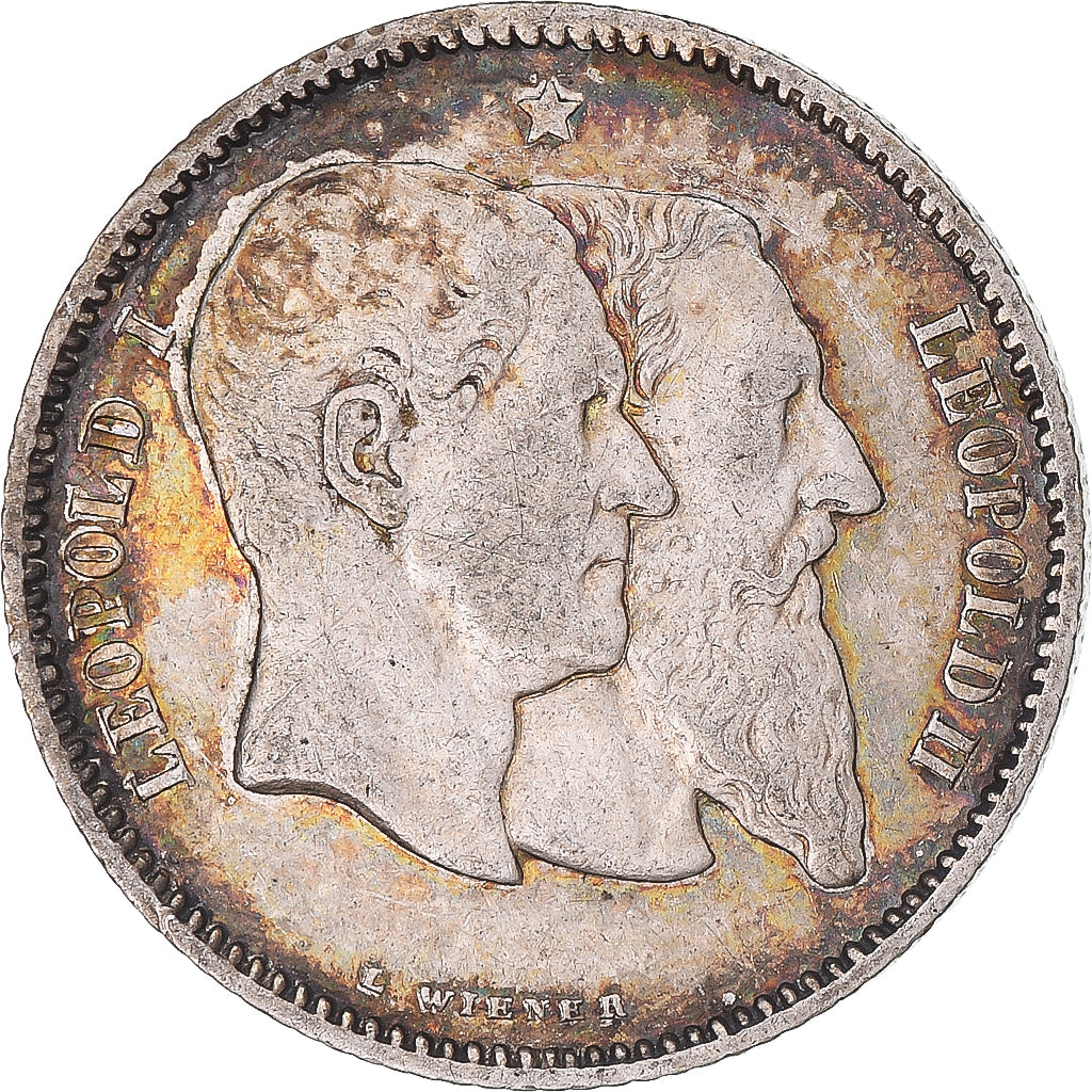 Coin, Belgium, Leopold II, Franc, 1880, EF(40-45), Silver, KM:38