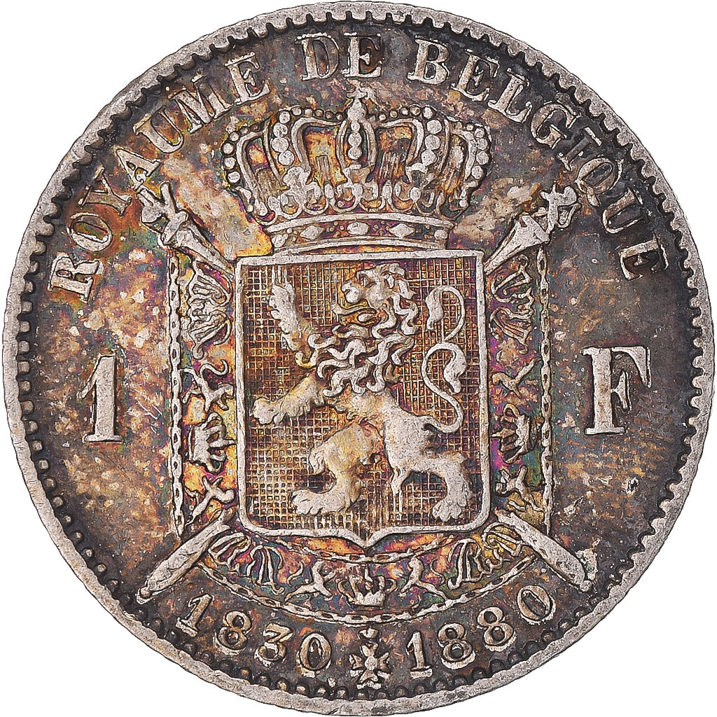 Coin, Belgium, Leopold II, Franc, 1880, EF(40-45), Silver, KM:38